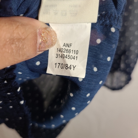Abercrombie & Fitch Sheer Ruffled Polka Dot Blouse - Picture 6 of 8